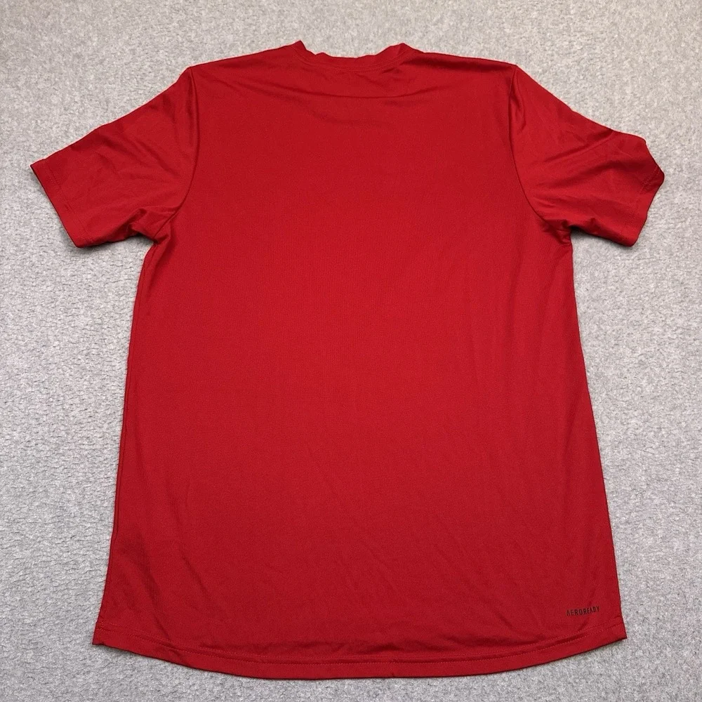 adidas Louisville Cardinals Baseball T-Shirt Mens Medium Red Performance Stretch